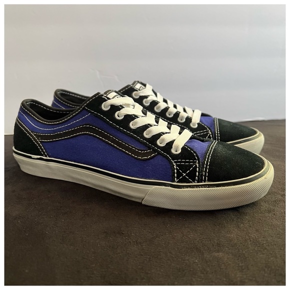 Vans Classic Old Skool Canvas in Blue, Black & White - Picture 2 of 11